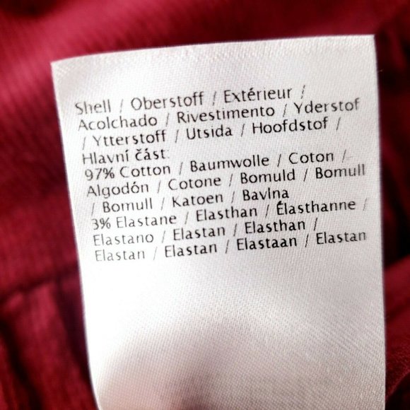 NUMPH Ruffle Corduroy Red Fired Berries Skirt - Picture 6 of 7